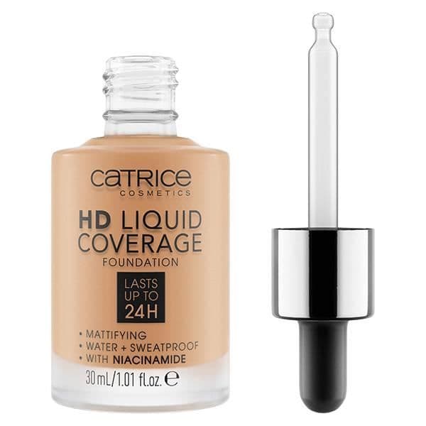 Fond de Teint - Catrice - N°046 Kamel Beige - 30ml - Høj Dækning - Vandafvisende - Matificerende Beige