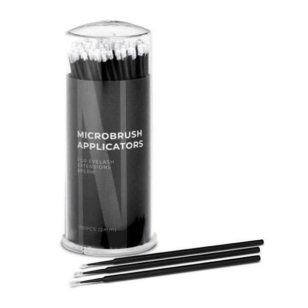 Mikroapplikatorborstar 2 mm Nanolash 100 st - ögonfransmikroborstar, mikroborste för ögonfransförlängning