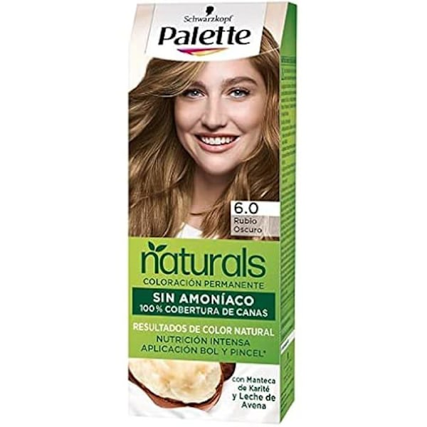 Permanent färg - Palett - Nc 6 - Rubio Oscuro - Ammoniakfri - Vegansk - 93 % biologiskt nedbrytbar
