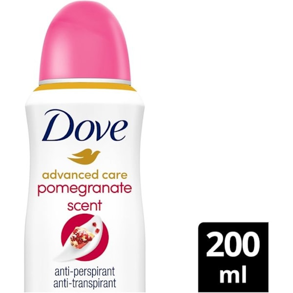 DOVE GO FRESH ADVANCED CARE granatäpple & citron deodorant - 200 ml - Alkoholfri