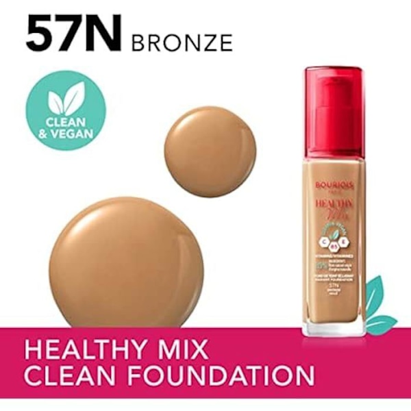 Foundation - BOURJOIS - HEALTHY MIX - 30ml - Bronsfärg - Alla hudtyper brons