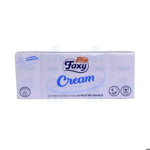 Känsliga hudvävnader 4 ply Cream 10 förpackningar x 9 enheter - FOXY