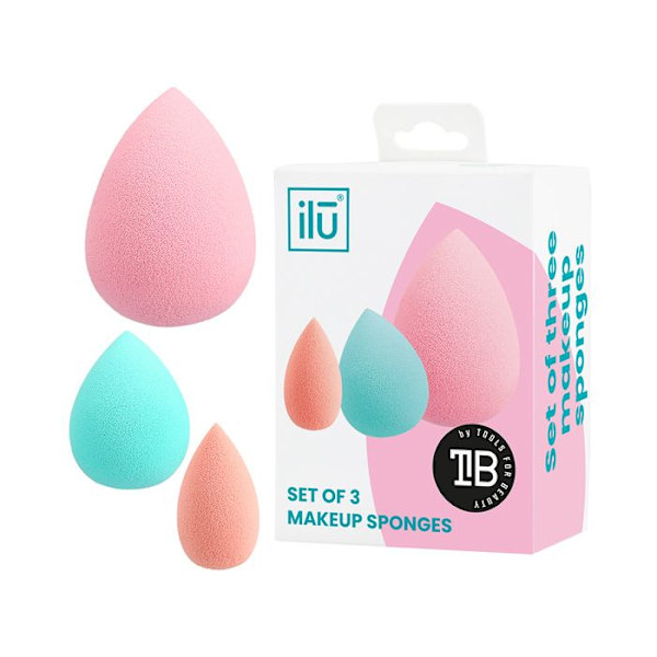 Ilū Make Up Mini Medium And Large Svampar 3pz - svampset