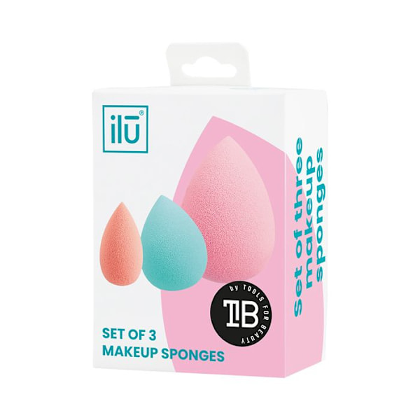 Ilū Make Up Mini Medium And Large Svampar 3pz - svampset