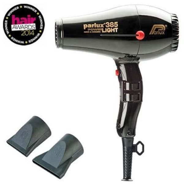 PARLUX hårtørrer - 385 Power Light ionisk og keramisk - Luftstrøm 79 m/t - 2150 W - Sort Sort