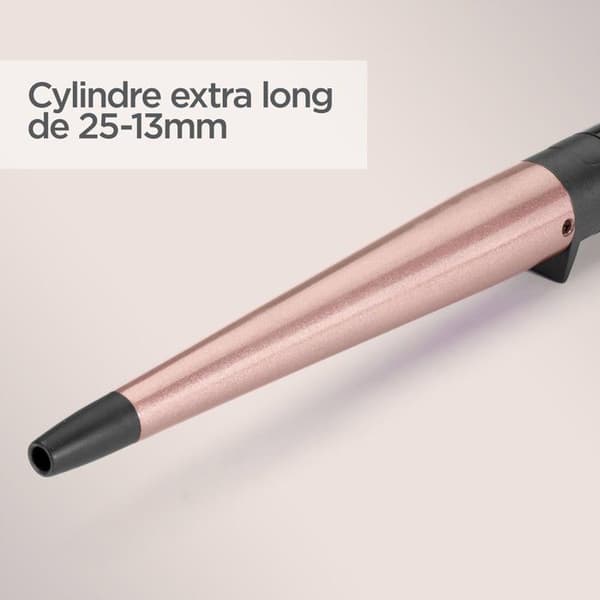 Curler - BaByliss - C454E Conical Wand - Til naturlige krøller Svart