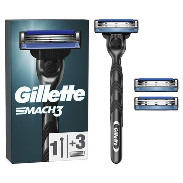 Gillette Mach3 Razor - 1 kahva, 3 terän täyttöä N/A