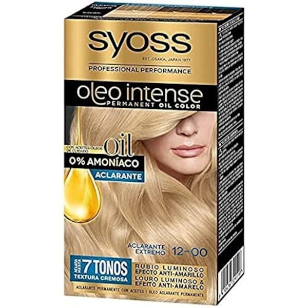 Syoss - Oleo Intense Permanent färgning utan ammoniak - Tone 12 extrem ljusning Mycket ljusblond