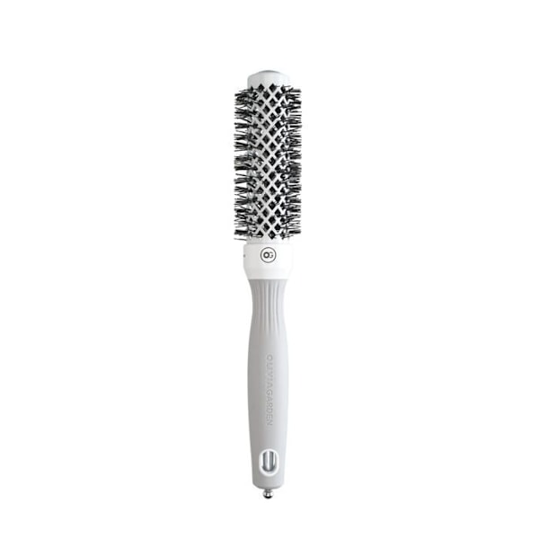Börste - OLIVIA GARDEN - Expert Blowout Shine - Ø 25 cm - Keramik - Antistatisk Vitt och grått