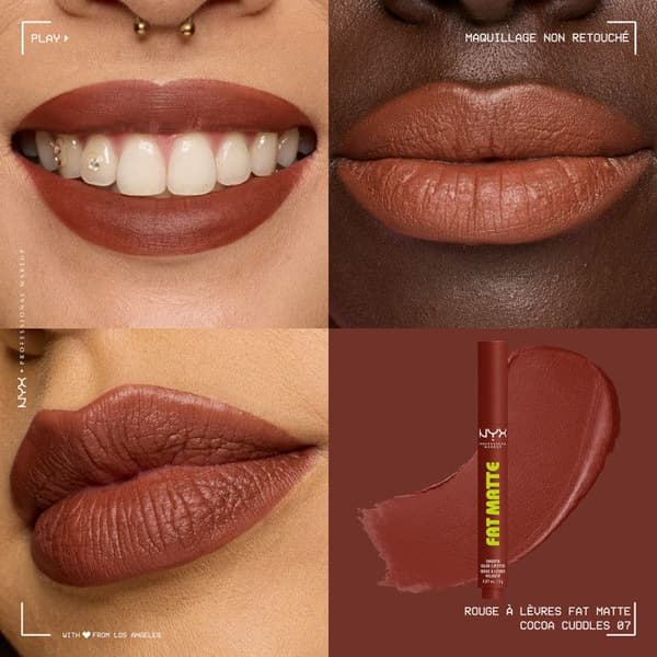 NYX Professional Makeup Fat Matte Læbestift Mat Cremet Cocoa Cuddles KAKAOSMYG