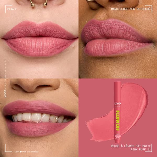 NYX Professional Makeup Fat Matte Læbestift Mat Cremet Pink Puff PINK PUFF