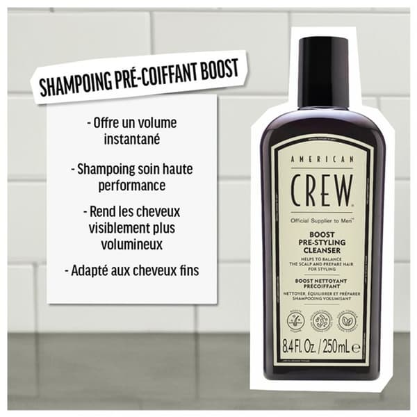 American Crew Boost Pre-Styling Rensende Shampoo 250 ml
