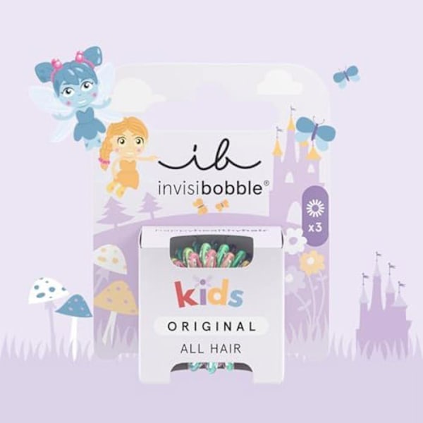 Invisibobble resårer Kids Original Magic Rainbow I Spiralresår för tjejer och kvinnor I Starkt grepp och respekt för Regnbåge