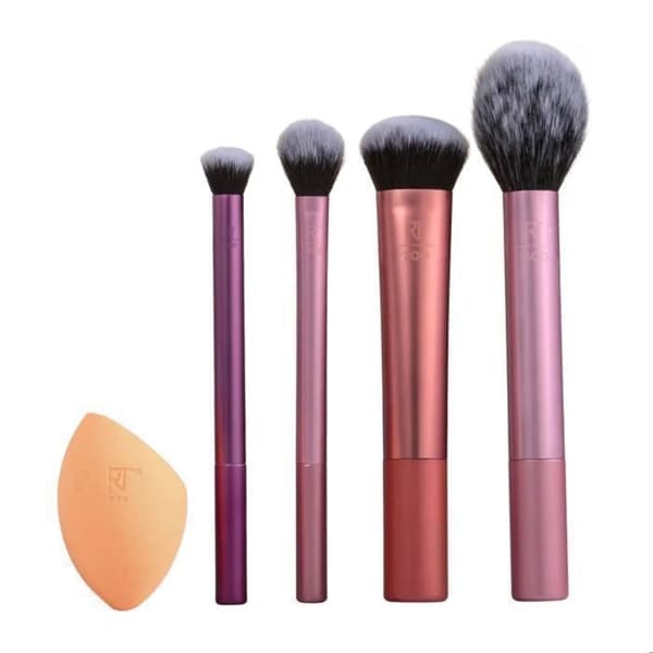 Makeup kit - Real Techniques - Everyday Essentials - 5 produkter - Rosa färg - 2020 Ros