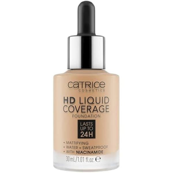 Foundation - CATRICE - HD Liquid Coverage - 30ml - Nyans 032 Nude Beige - 24h hållbarhet Flerfärgad
