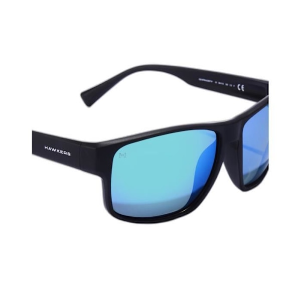 Solglasögon - Hawkers - Faster Raw - Mattsvart båge - Grön/blå spegellinser - unisex Svart