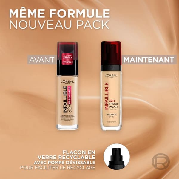 L'OREAL PARIS INFAILLIBLE foundation - Långvarig 32h - Amber beige