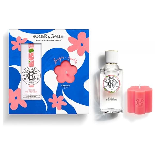 Roger & Gallet Fleur de Figuier Presentförpackning Eau Parfumée 100 ml + Doftljus 85 g Ingår