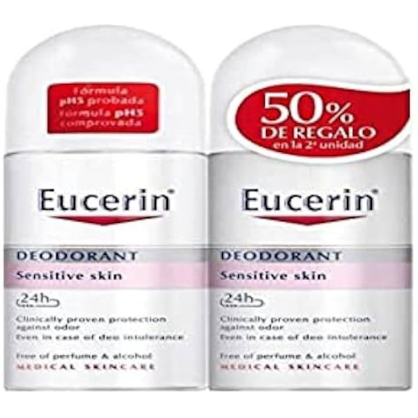 Deodorant - EUCERIN - Roll On Duplo - Utan aluminiumsalter - Blandat - För vuxna