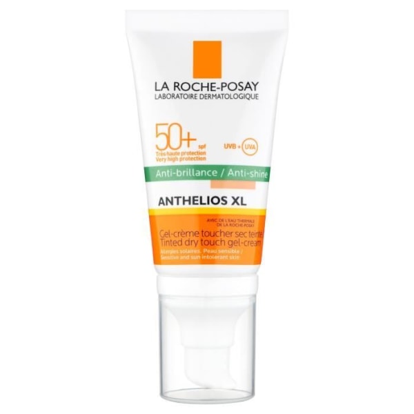 La Roche-Posay Anthelios XL SPF 50+ Anti-shine Dry Touch Gel-kräm 50 ml, Ansikte, 50 ml, Kombinerad hud, Fet hud