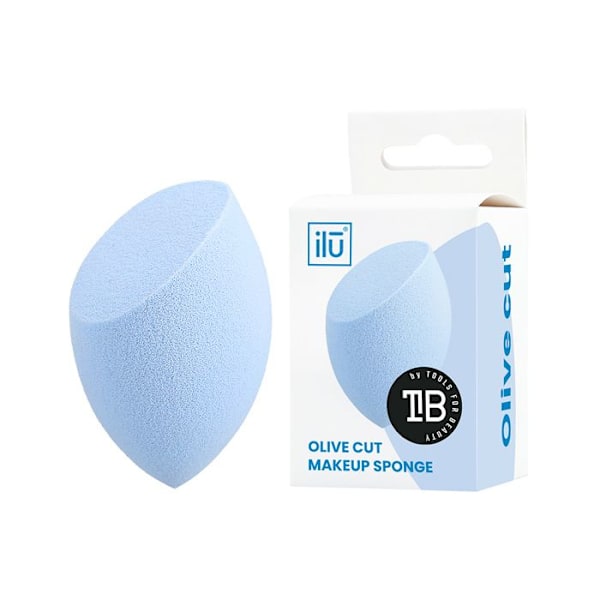 Ilū Make Up Olive Cut Sponge Blue - sminksvamp