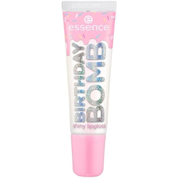 Gloss med läppar - Essence - Birthday Bomb Shiny - 01 Cake My Day - 10 ml - Glänsande Rosa