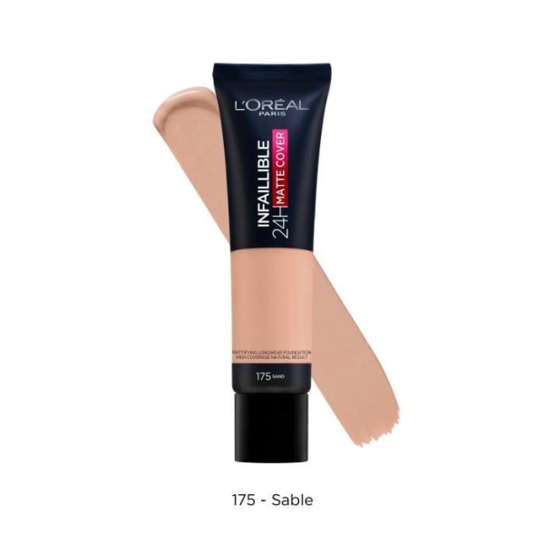 L'OREAL PARIS Infallible 24H Matt Cover High Coverage Foundation - Mattifying/Light 175 Sable Beige