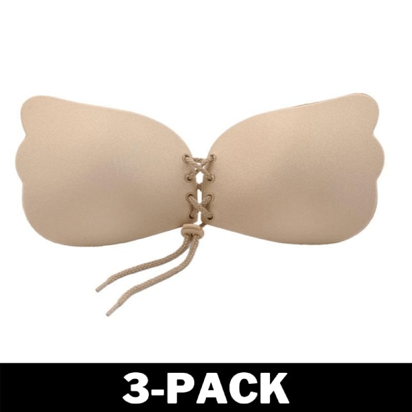 Osynlig Självhäftande BH - Push-Up - Beige - C Kupa 3-Pack