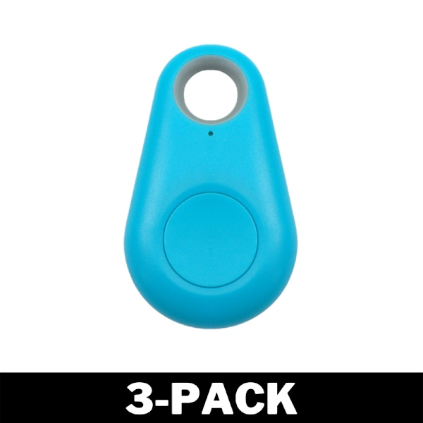 GPS Mini Tracker för Hund / Katt / Nycklar Ljusblå 3-Pack