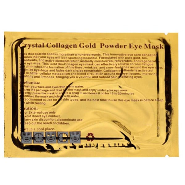 Ögonmask Crystal Collagen 24K Roséguld 3-Pack