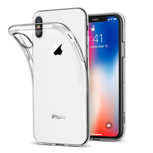 Genomskinligt Skal iPhone X/Xs Max Transparent TPU 8-Pack