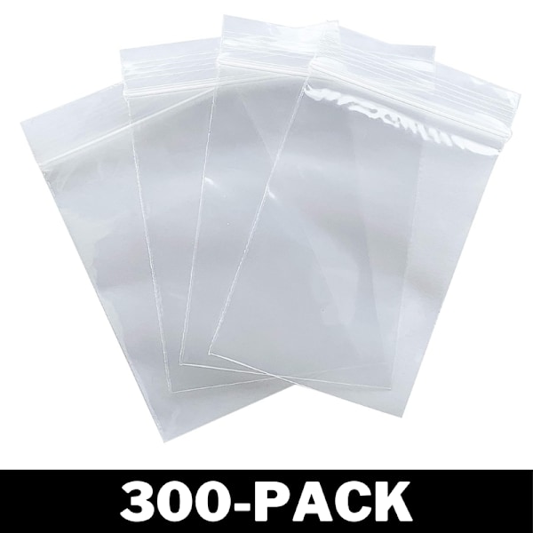 Flerpack Blixtlåspåsar - 7,5x8,5 cm Genomskinliga 300-Pack