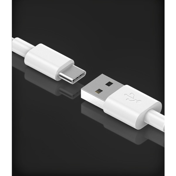 2M USB Till USB-C Laddkabel Vit