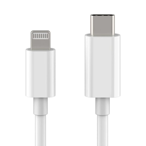 USB-C till Lightning Kabel iPhone Snabb Laddare 2M Vit 1-Pack