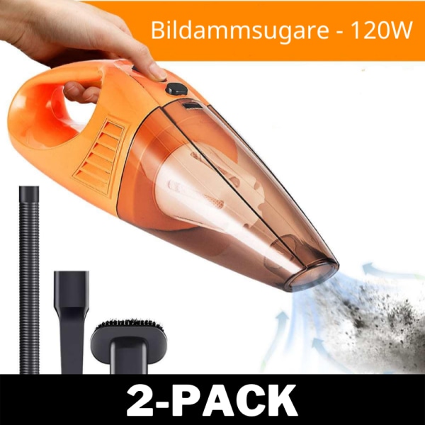 Portabel Bildammsugare 12V - Smidig och Effektiv 2-Pack