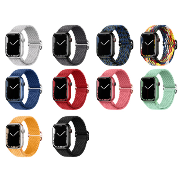 Flätat Armband för Apple Watch 42/44/45 mm Blågrön Mix M 1-Pack