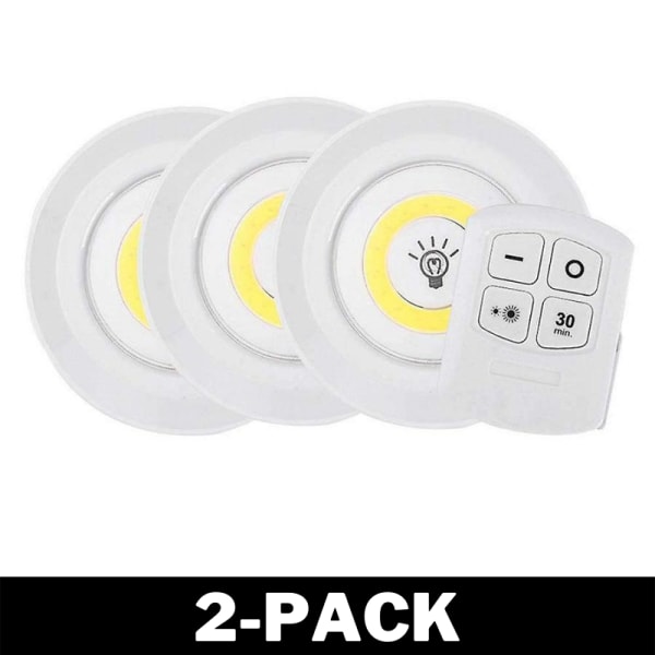 3-Pack Självhäftande LED Spotlights med Fjärrkontroll 2-Pack