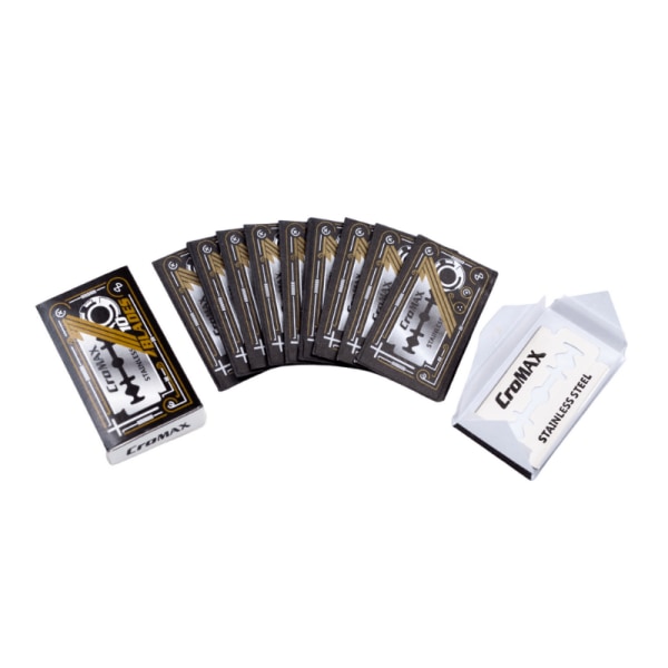 Rakblad Premium Dubbelrakblad Stainless Steel Barber 50-Pack