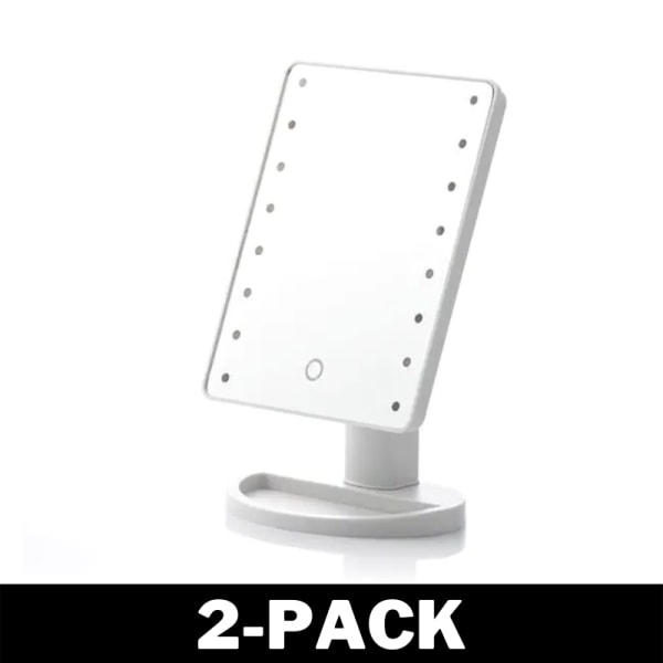 Stilren Sminkspegel med LED Lampor 2-Pack