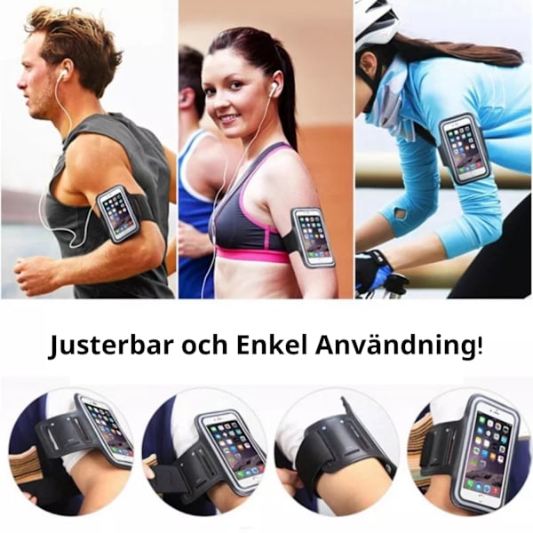 Sportarmband Universell Mobilhållare Svart - Storlek L 1-Pack