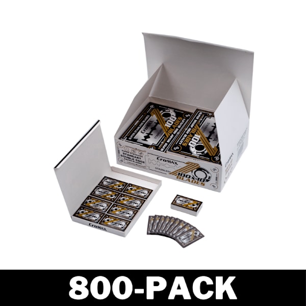 Rakblad Premium Dubbelrakblad Stainless Steel Barber (800-Pack)