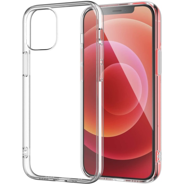 Genomskinligt Gummi iPhone 12 Pro Skal Transparent TPU 2-Pack