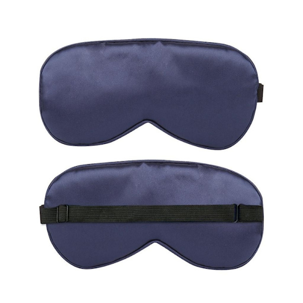 Lyxig Sovmask i Silke - Marinblå Default Title