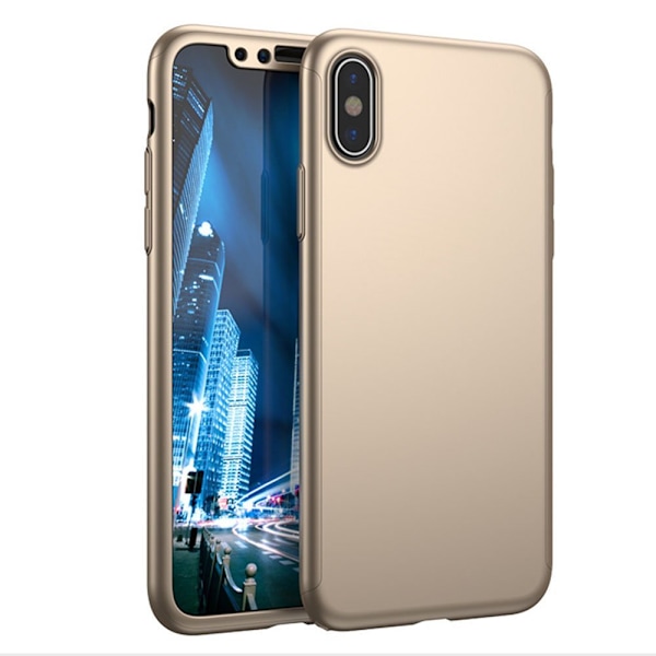 Exklusivt 360° iPhone X/Xs Skal + Skärmskydd Guld