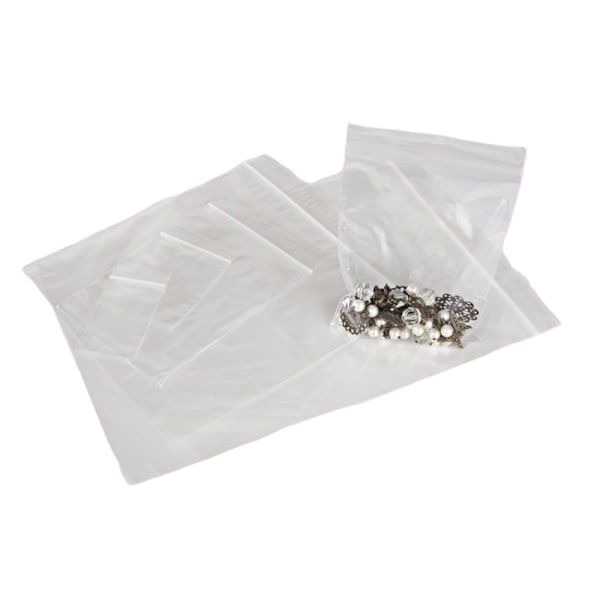 Flerpack Blixtlåspåsar - 7,5x8,5 cm Genomskinliga 100-Pack