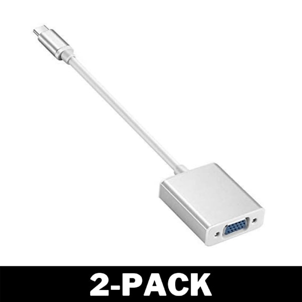 Snabb USB-C till VGA Adapter - Spegla till Bildskärm 2-Pack