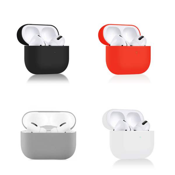 Airpods Pro Silikon Fodral Skal Flera Färger Svart 10-Pack