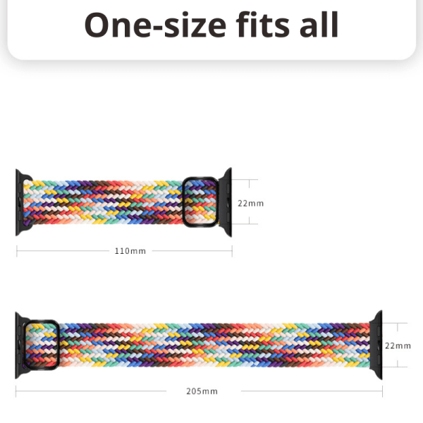 Flätat Armband för Apple Watch 38/40/41 mm Färgglad M 3-Pack