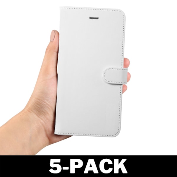 Plånboksfodral iPhone X/Xs Vit 5-Pack