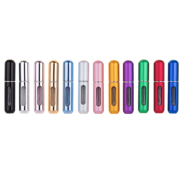 Påfyllbar Smart Parfymflaska 5 ml Färgval Metallic Rosa